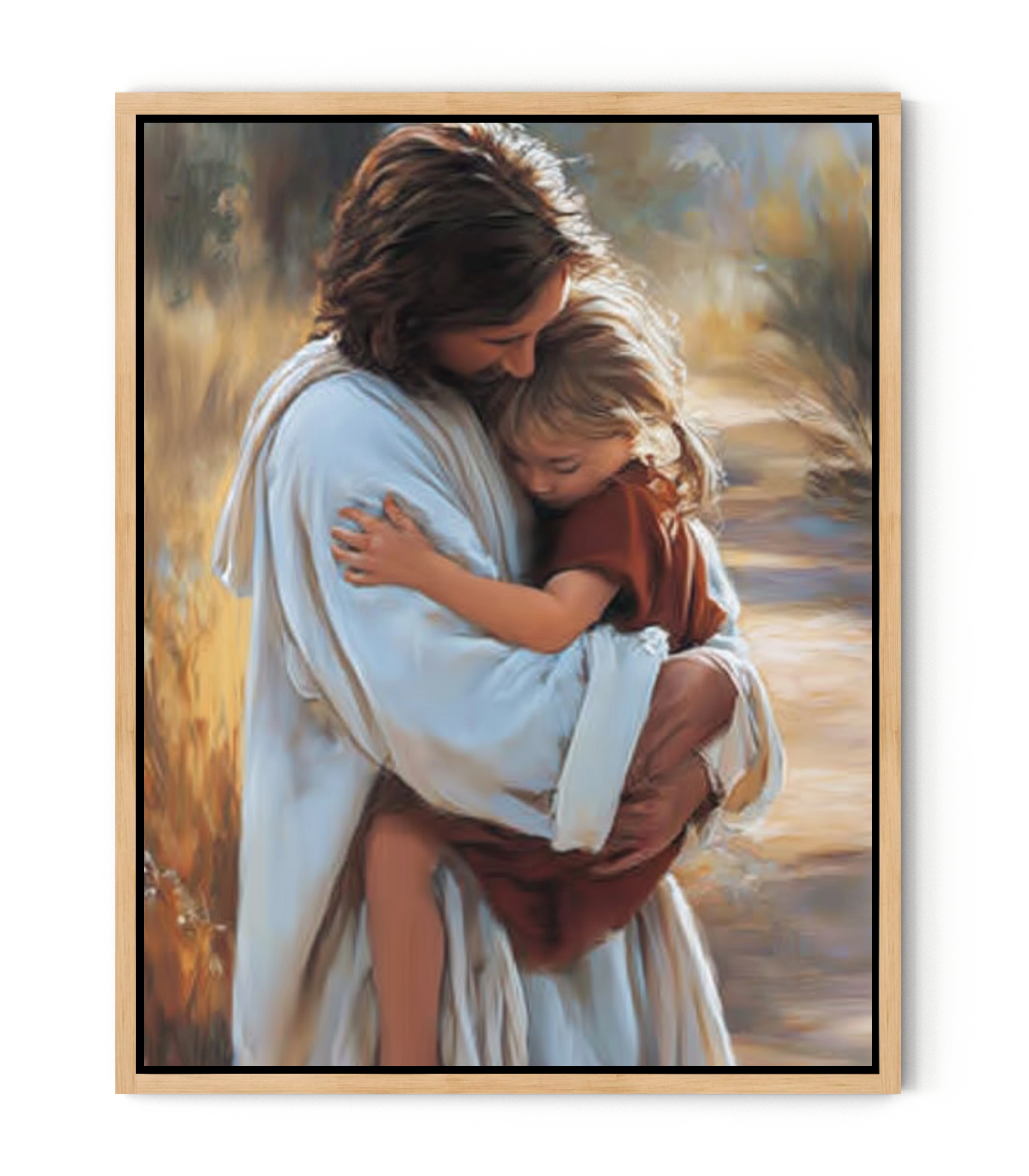 Safe in His Arms - faithfuprints Canvas Christian Wall Art