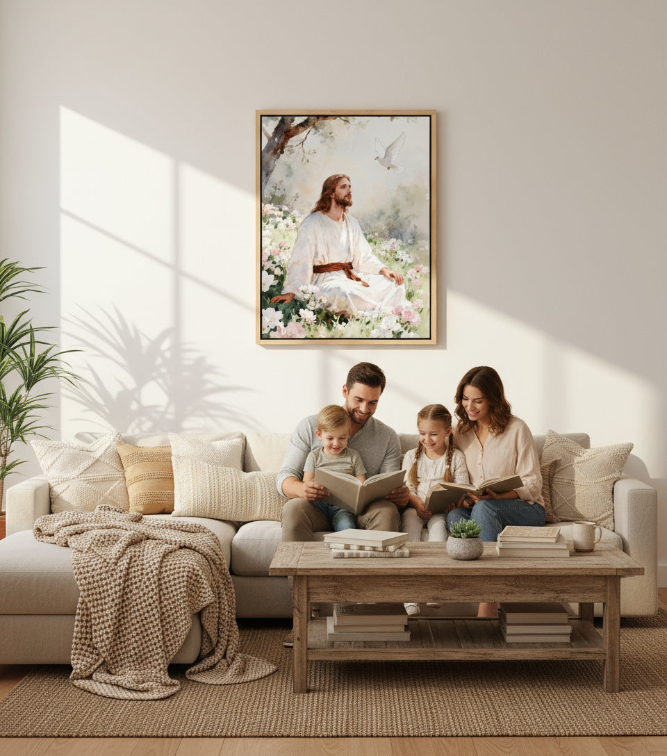 The Spirit Descends – Jesus and the Dove of Peace | FaithfulPrints