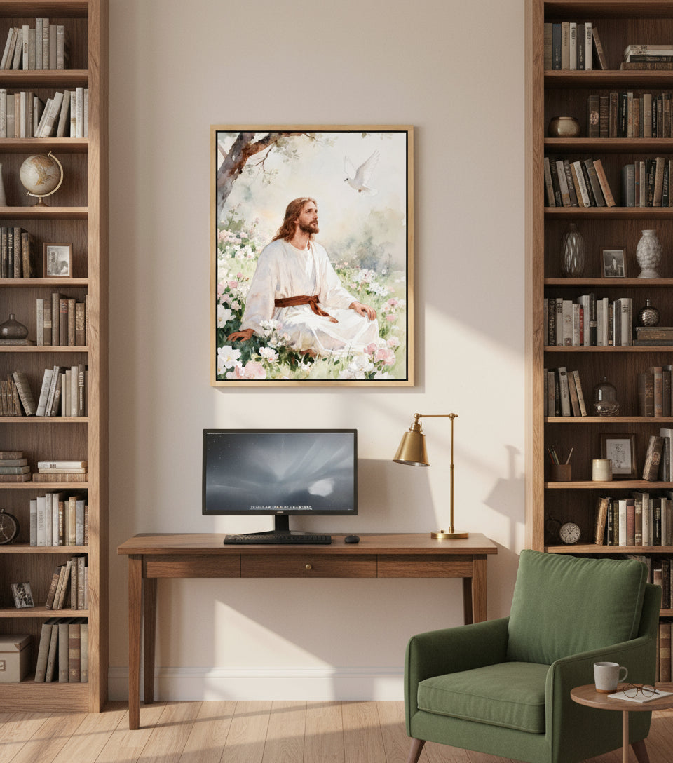 The Spirit Descends – Jesus and the Dove of Peace | FaithfulPrints