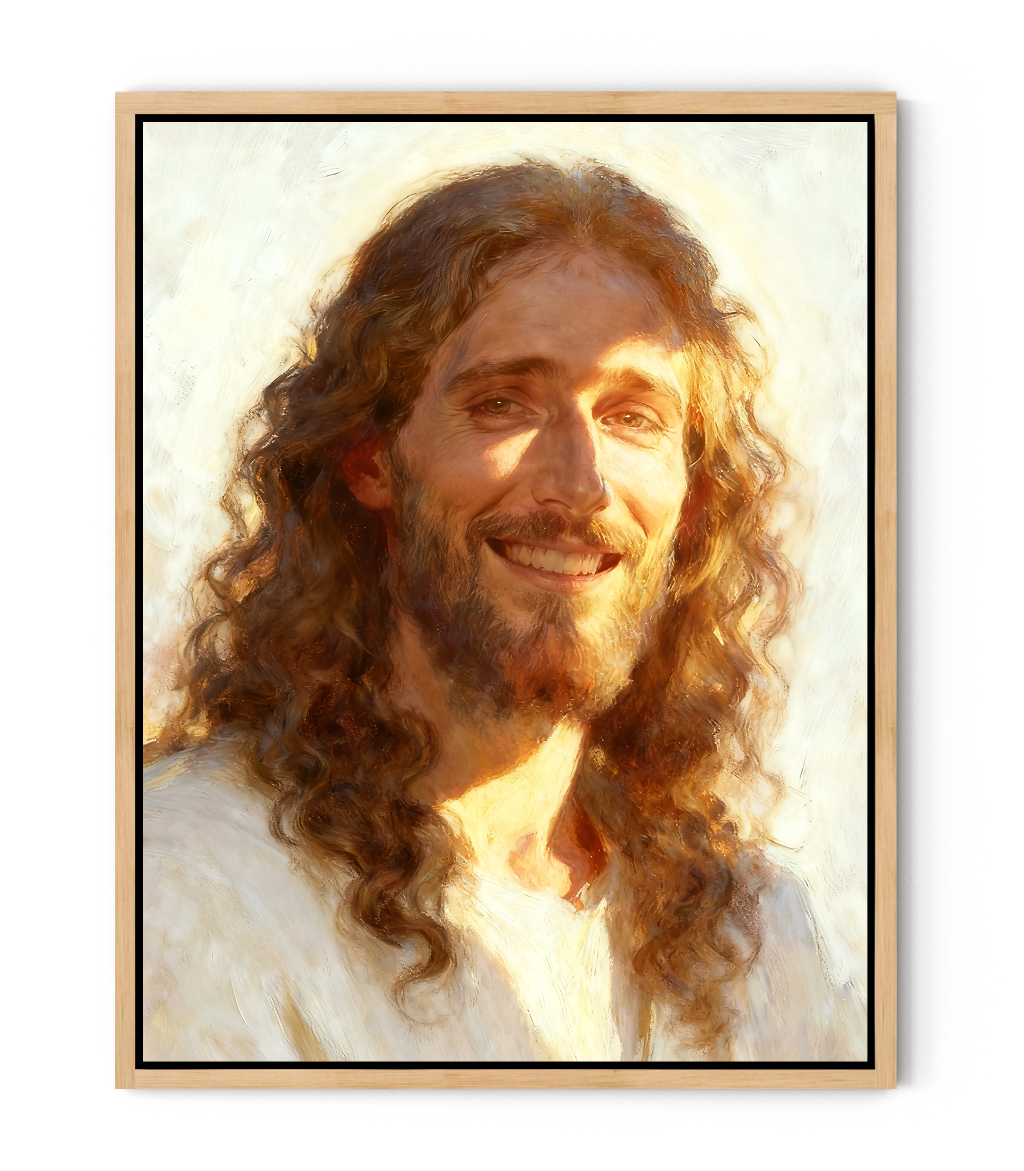 harmony of gold His light shines upon you | Jesus Canvas