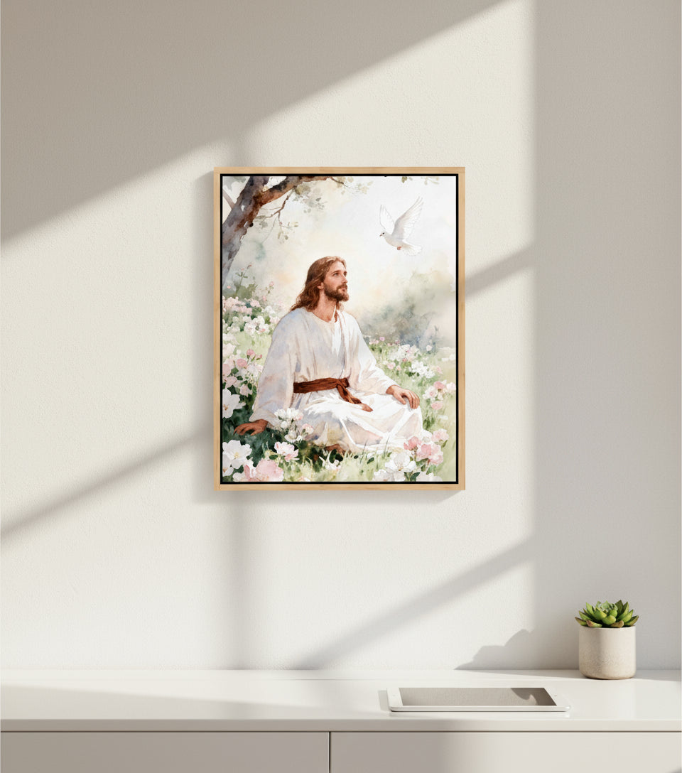 The Spirit Descends – Jesus and the Dove of Peace | FaithfulPrints