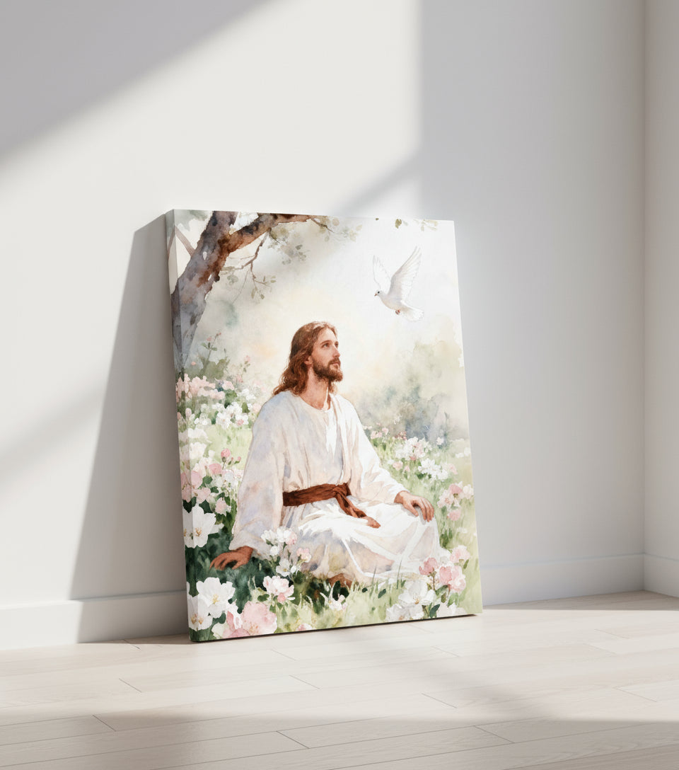 The Spirit Descends – Jesus and the Dove of Peace | FaithfulPrints