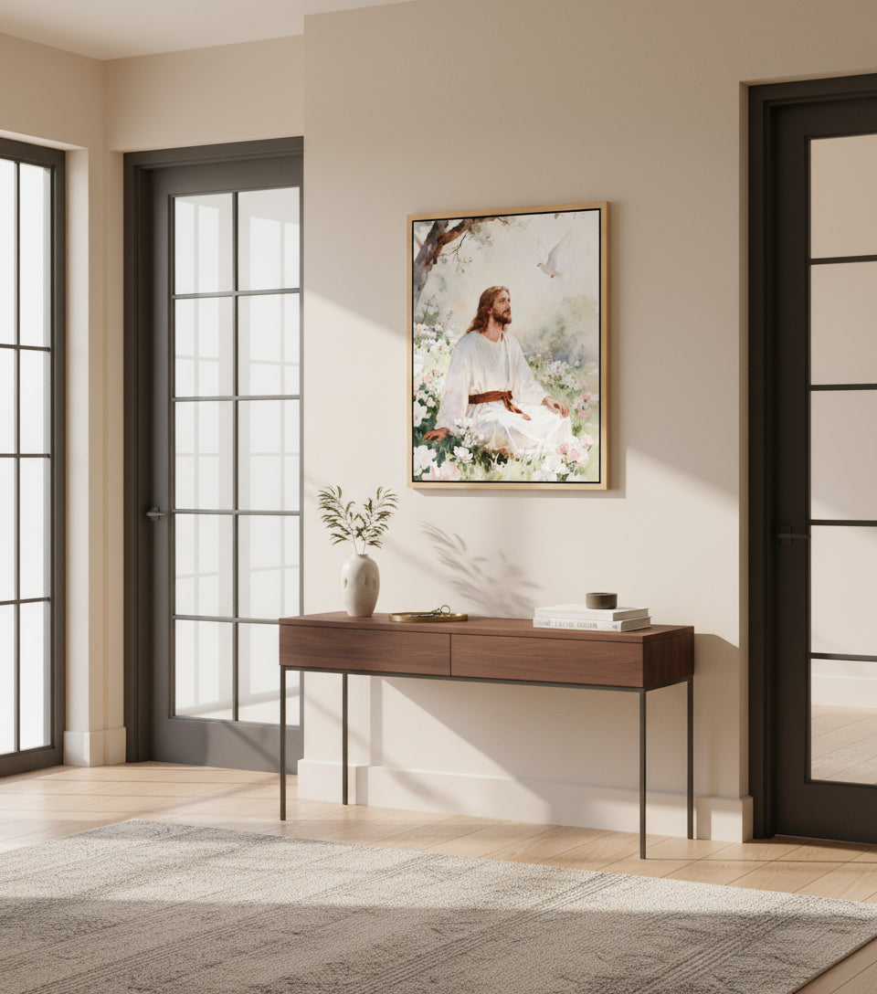 The Spirit Descends – Jesus and the Dove of Peace | FaithfulPrints