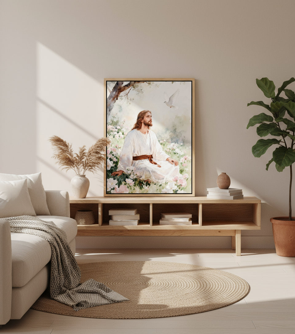 The Spirit Descends – Jesus and the Dove of Peace | FaithfulPrints