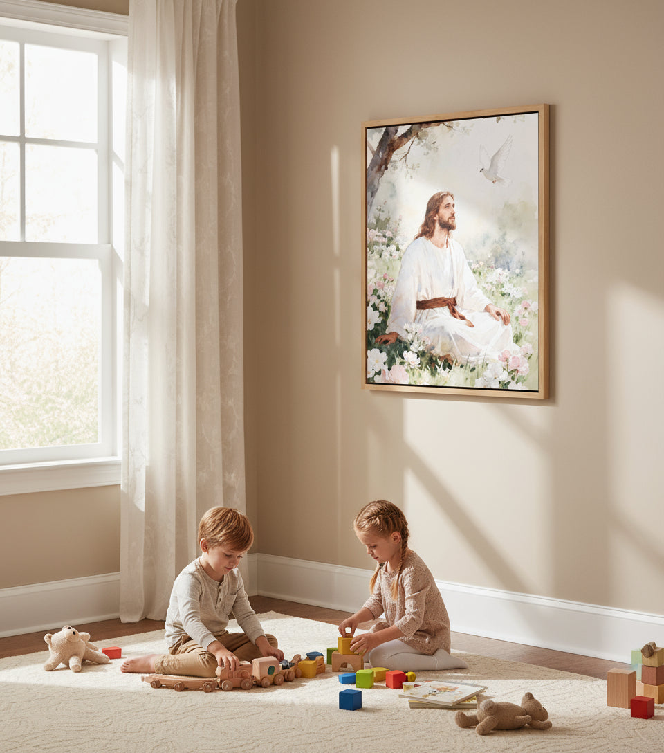 The Spirit Descends – Jesus and the Dove of Peace | FaithfulPrints