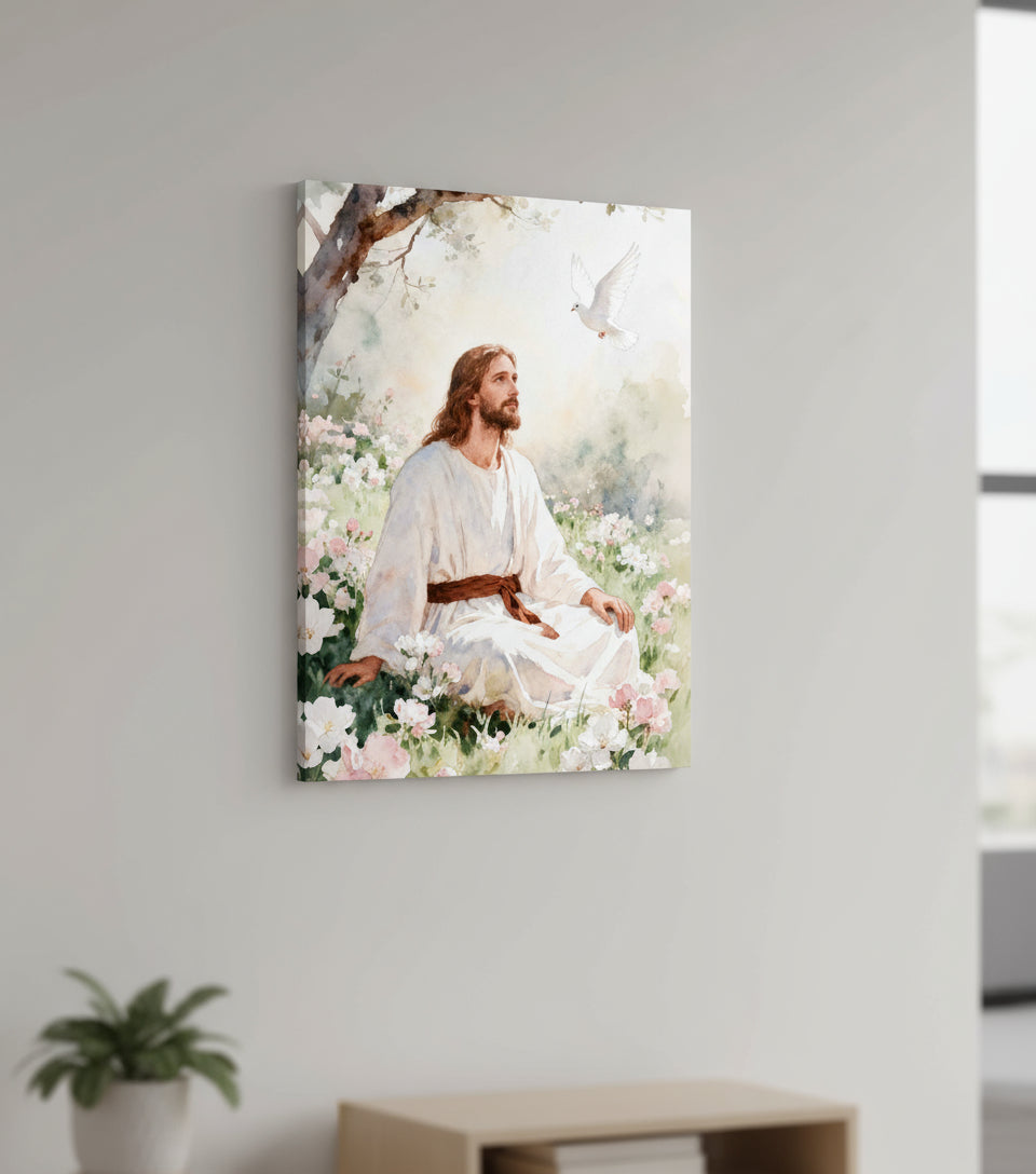 The Spirit Descends – Jesus and the Dove of Peace | FaithfulPrints