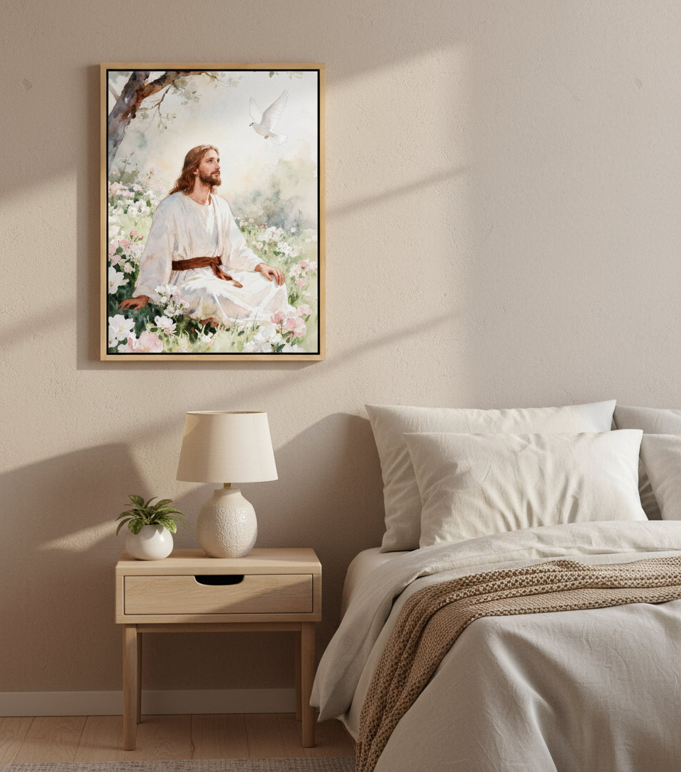 The Spirit Descends – Jesus and the Dove of Peace | FaithfulPrints