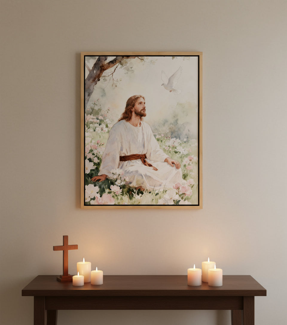 The Spirit Descends – Jesus and the Dove of Peace | FaithfulPrints