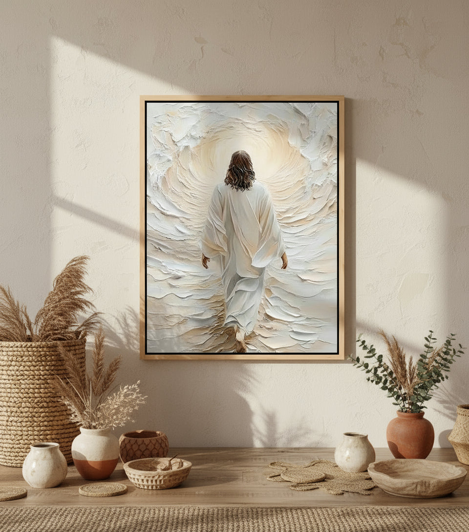 Jesus Canvas - Jesus Walk on the sea Christian Wall Art | Faith Canvas