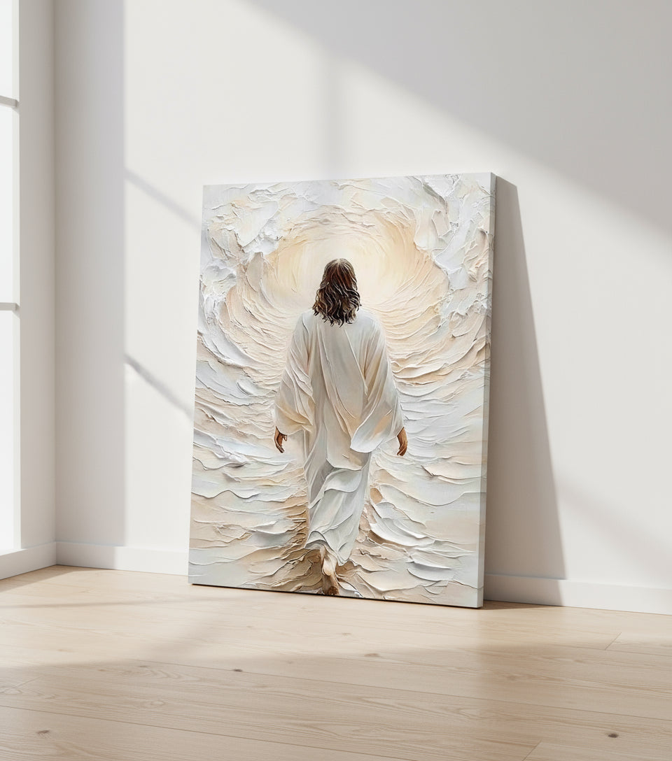 Jesus Canvas - Jesus Walk on the sea Christian Wall Art | Faith Canvas