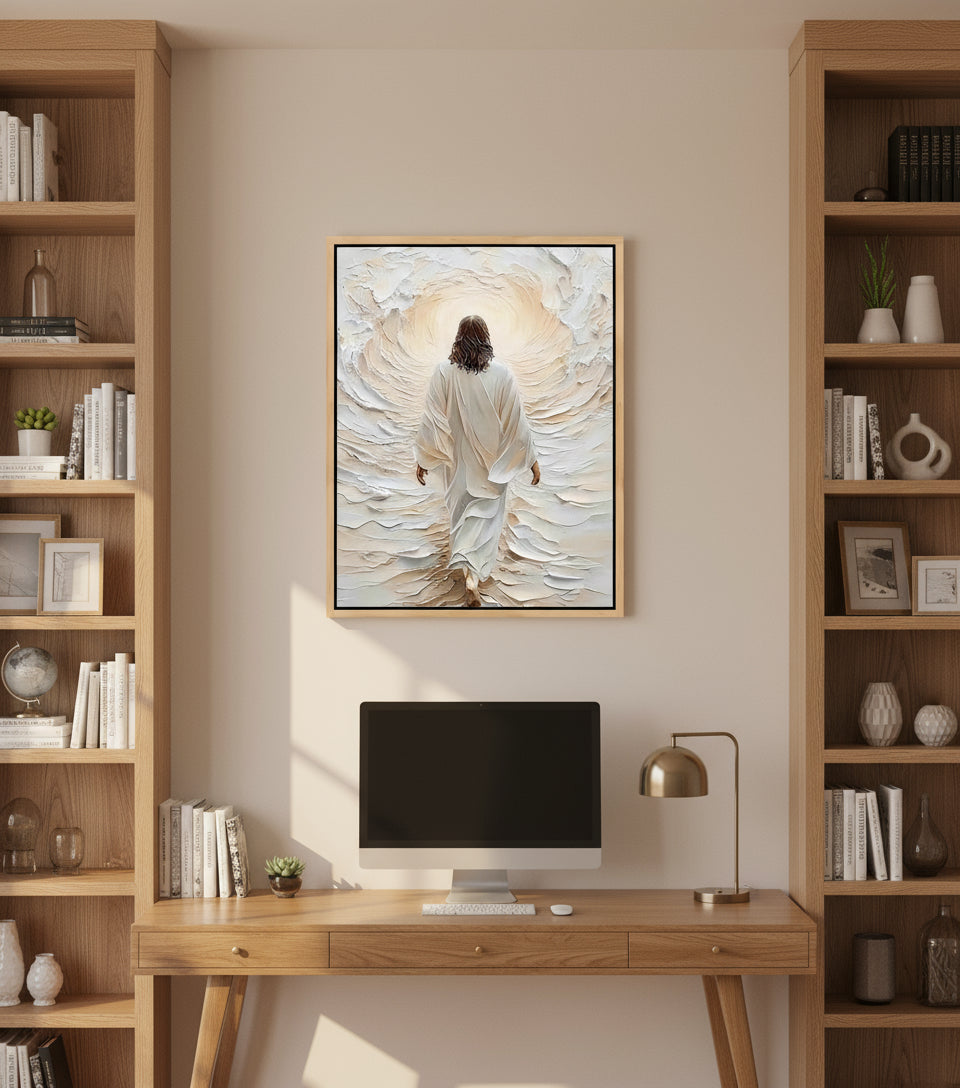 Jesus Canvas - Jesus Walk on the sea Christian Wall Art | Faith Canvas
