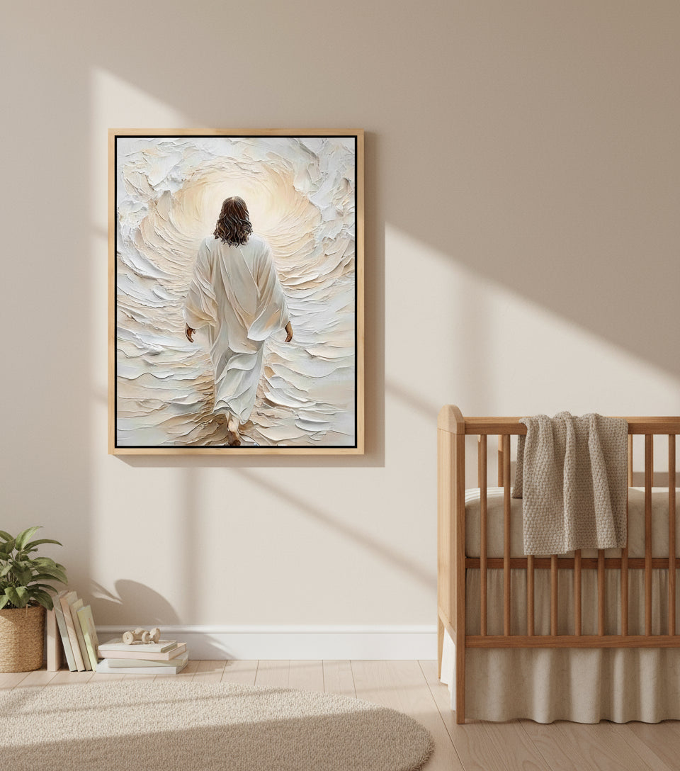 Jesus Canvas - Jesus Walk on the sea Christian Wall Art | Faith Canvas