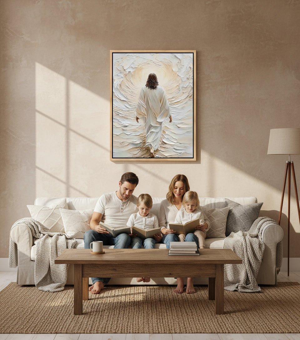 Jesus Canvas - Jesus Walk on the sea Christian Wall Art | Faith Canvas