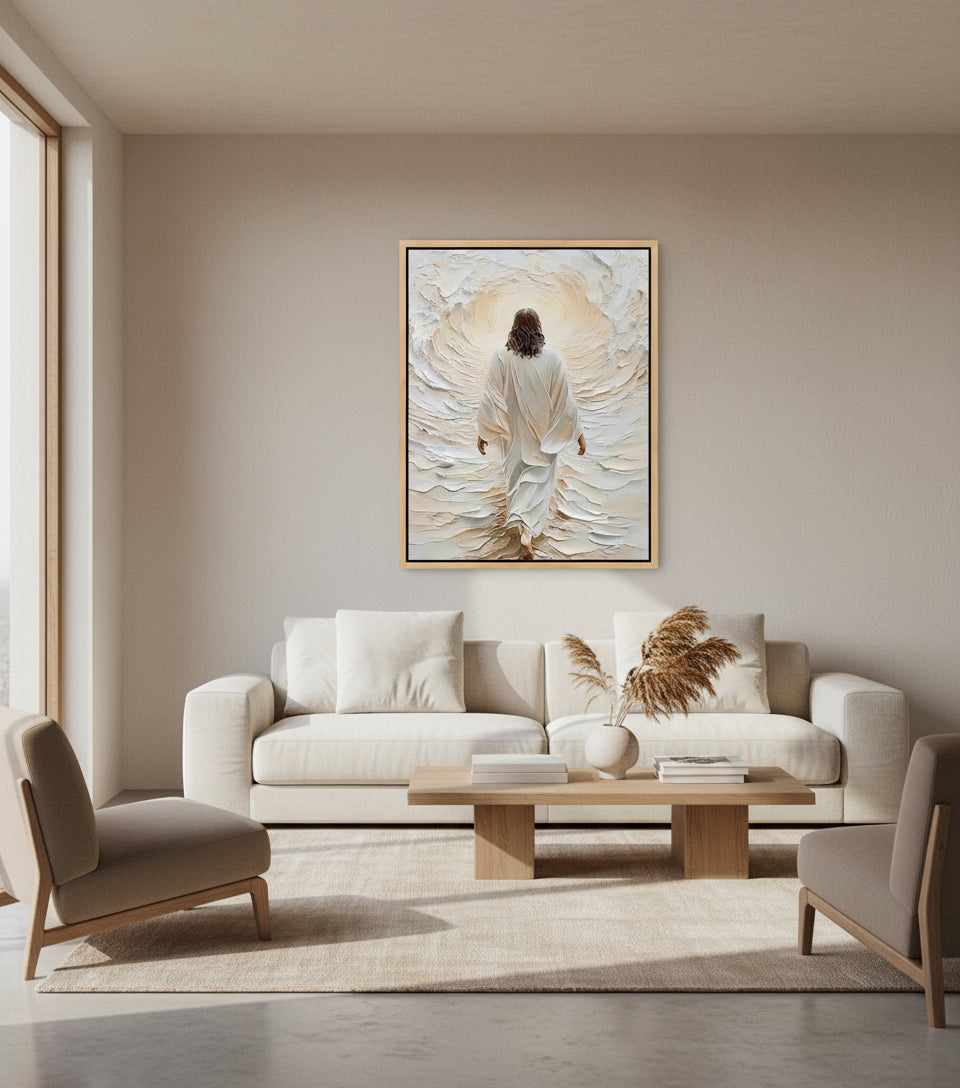 Jesus Canvas - Jesus Walk on the sea Christian Wall Art | Faith Canvas