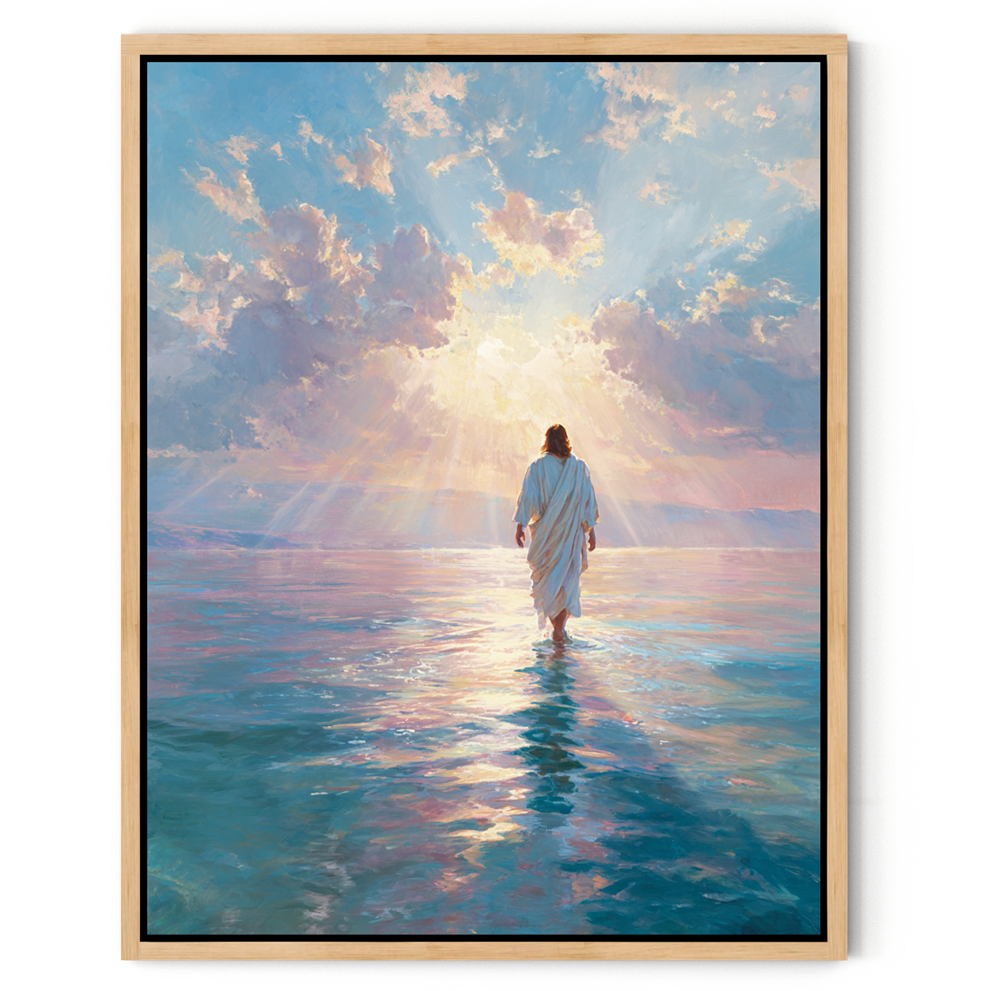 Jesus Canvas - Jesus Walk on the Water Christian Wall Art | Faith Canvas