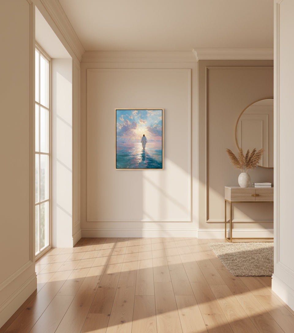 Jesus Canvas - Jesus Walk on the Water Christian Wall Art | Faith Canvas