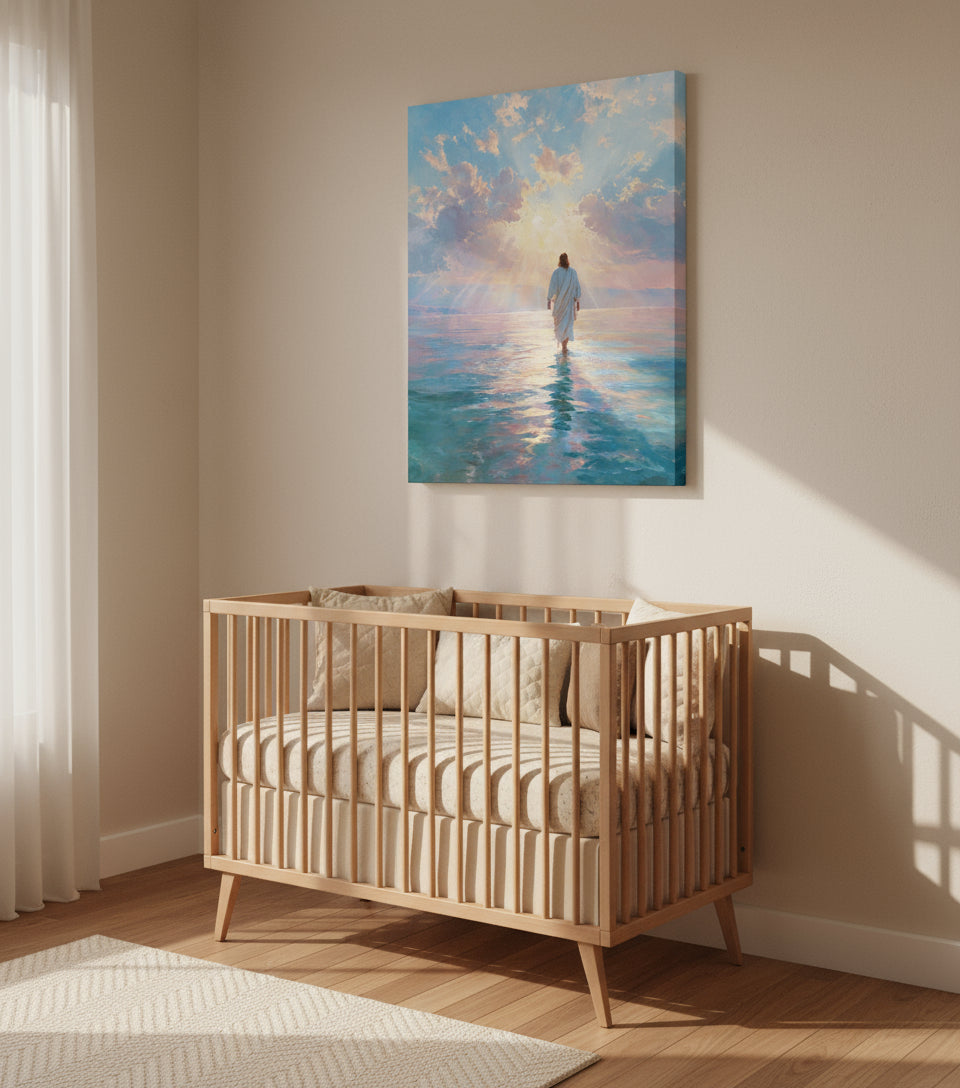 Jesus Canvas - Jesus Walk on the Water Christian Wall Art | Faith Canvas