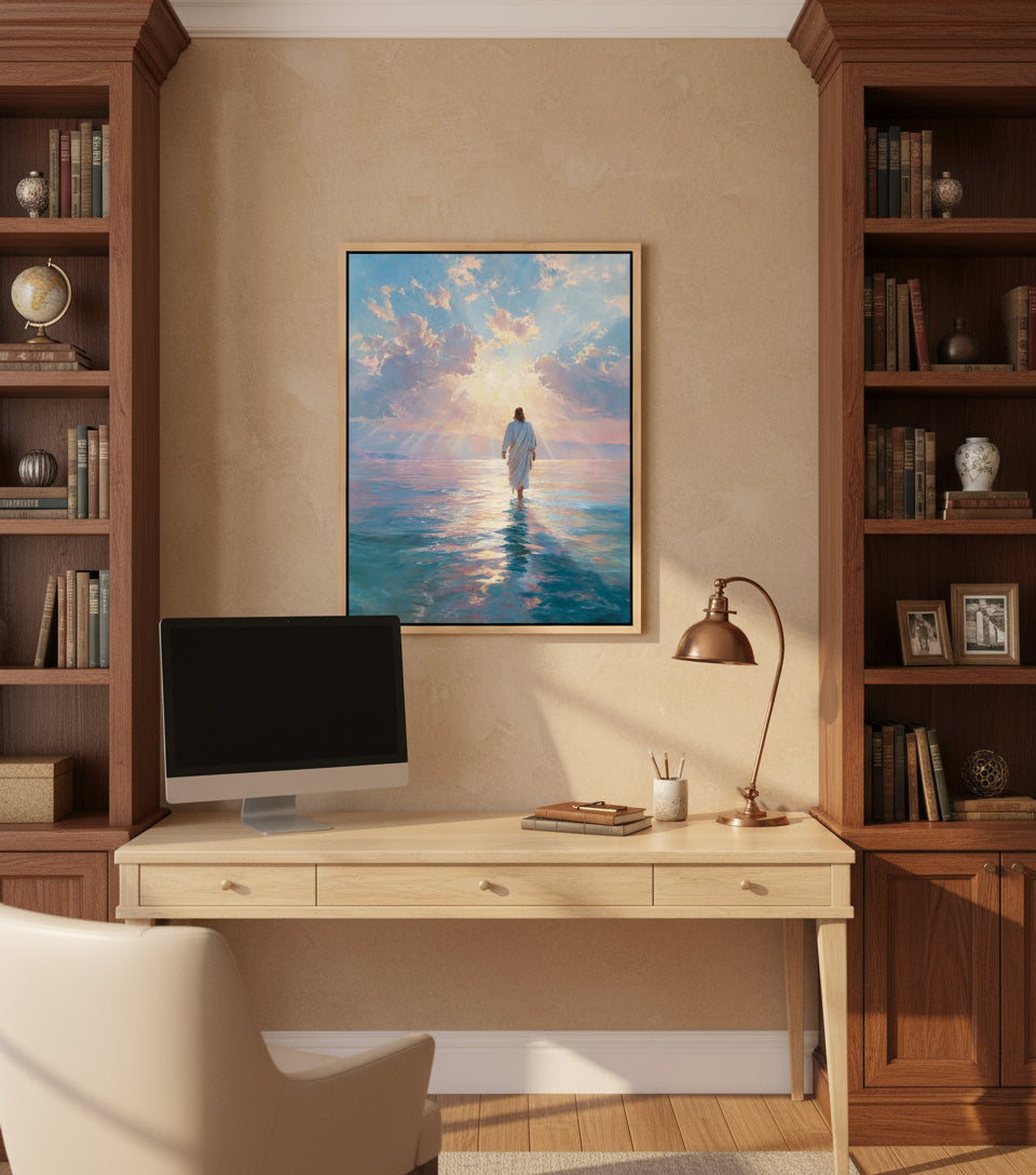 Jesus Canvas - Jesus Walk on the Water Christian Wall Art | Faith Canvas