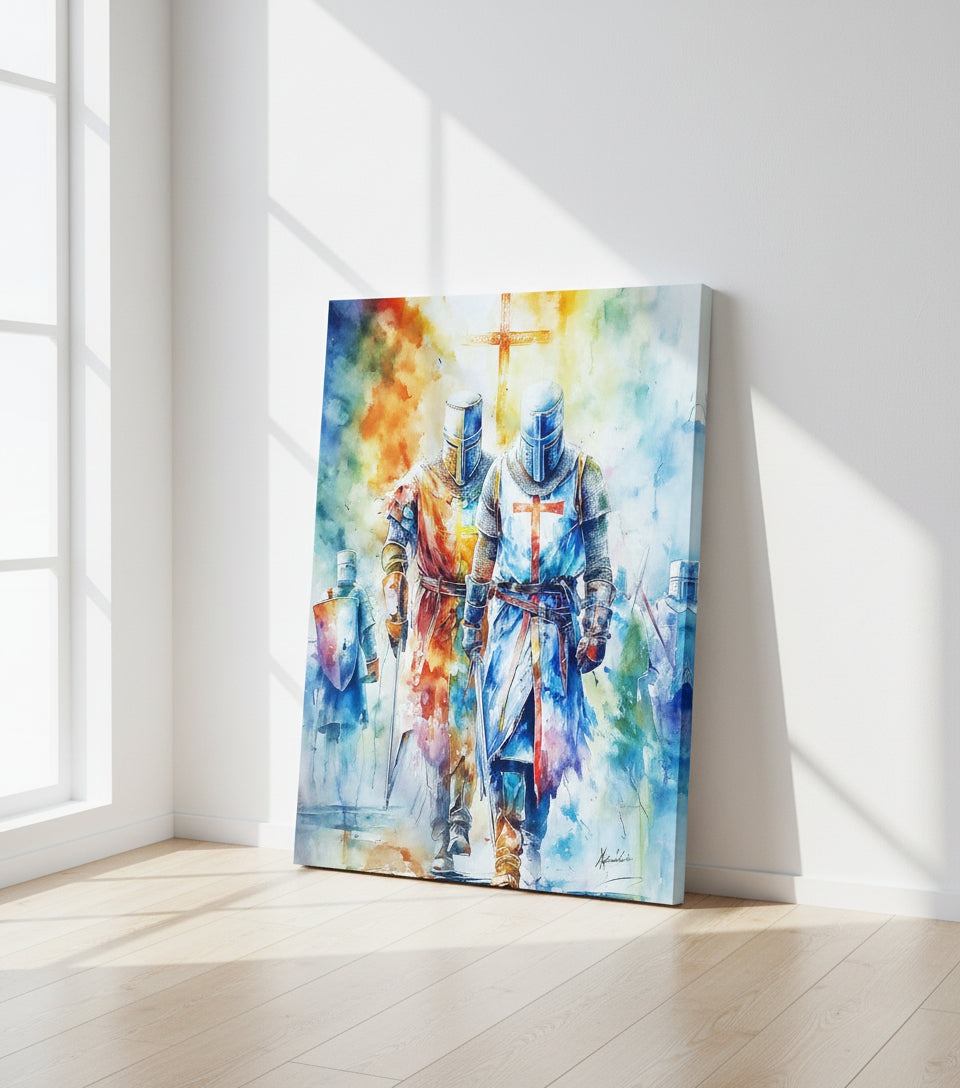 Knights of Faith – Christian Warrior Art Canvas