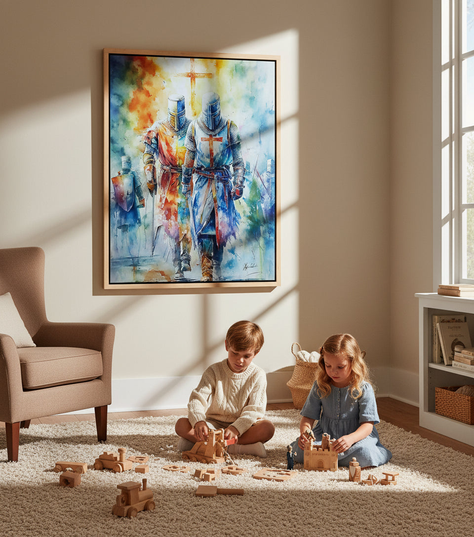 Knights of Faith – Christian Warrior Art Canvas