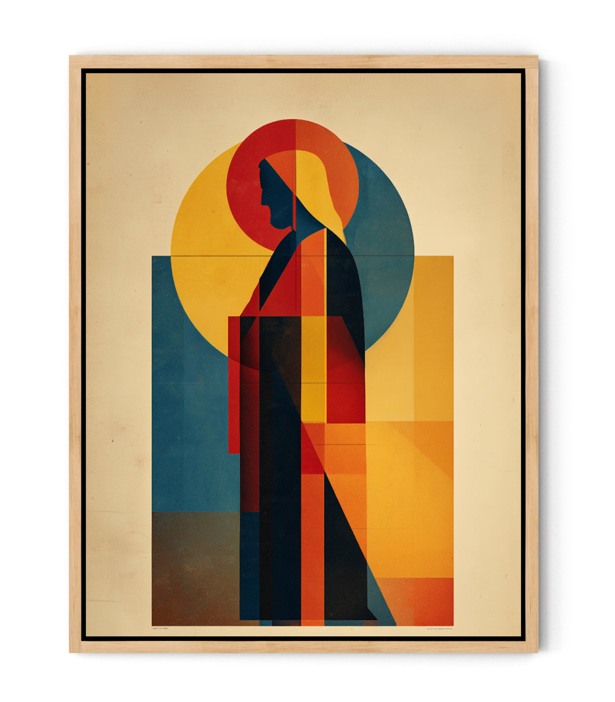 The Light of Christ – Modern Geometric Jesus Christian Wall Art