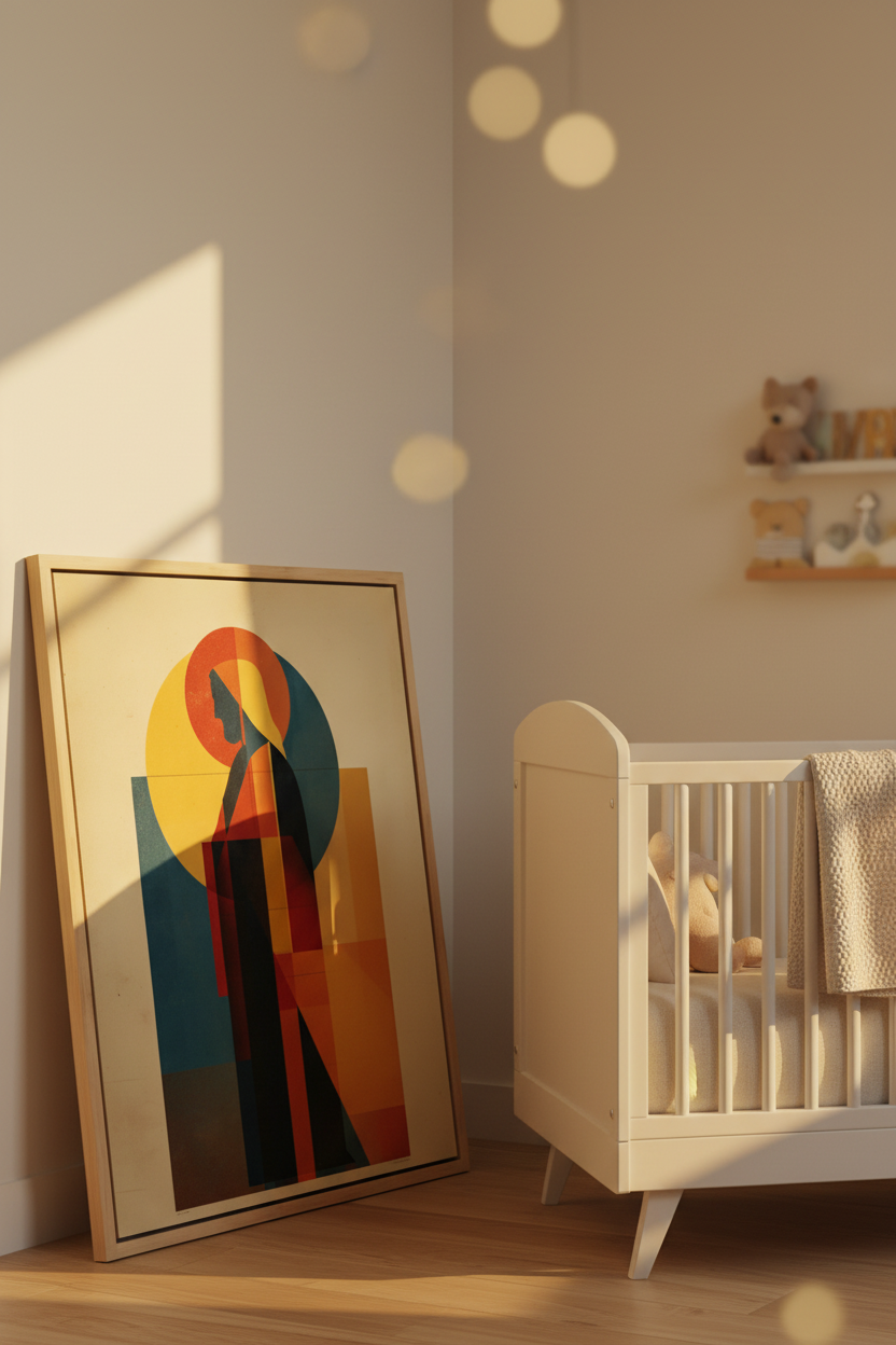 The Light of Christ – Modern Geometric Jesus Christian Wall Art