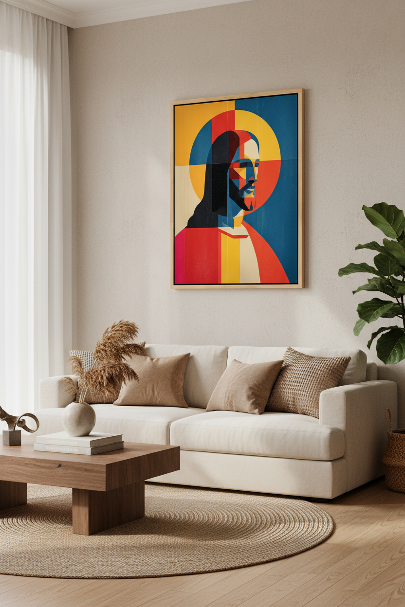 Sacred Geometry – Modern Jesus Christ Wall Art