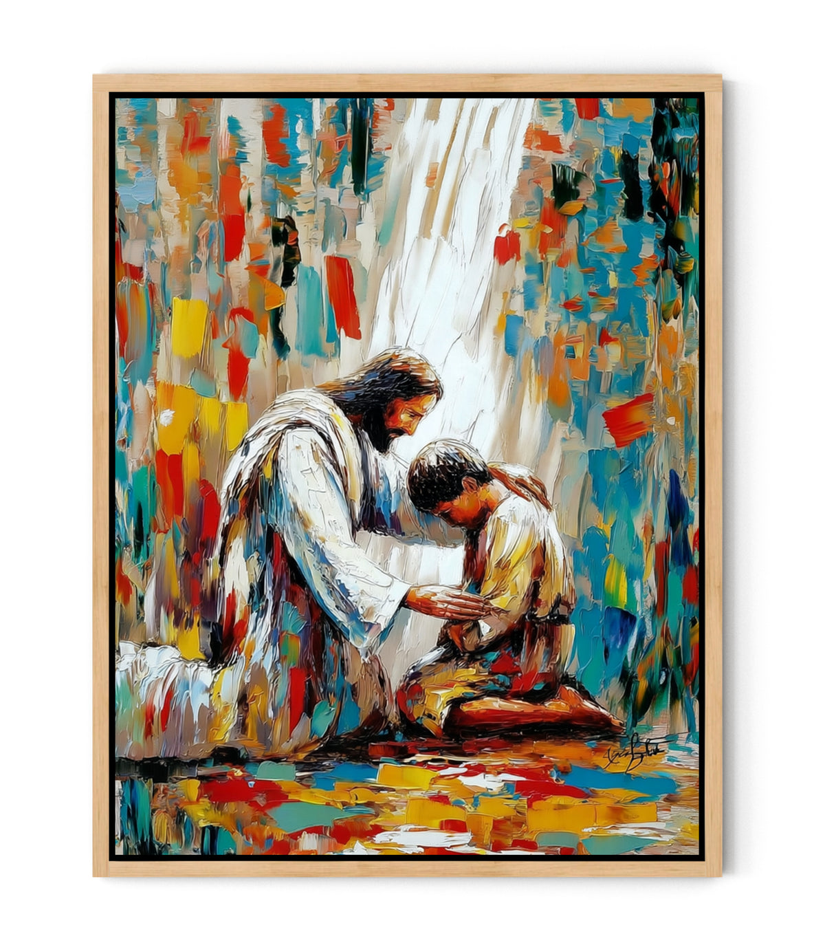 He Will Lift You Up – Jesus Helping Man Wall Art