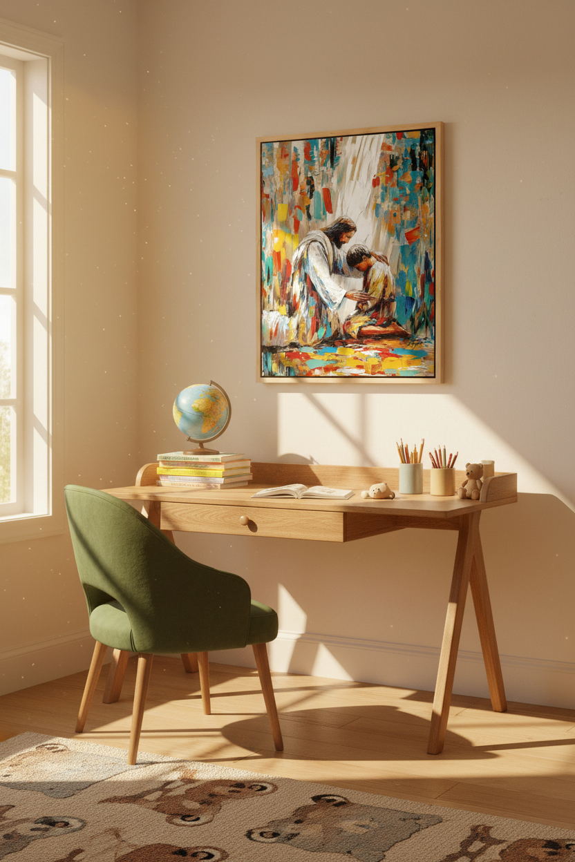 He Will Lift You Up – Jesus Helping Man Wall Art