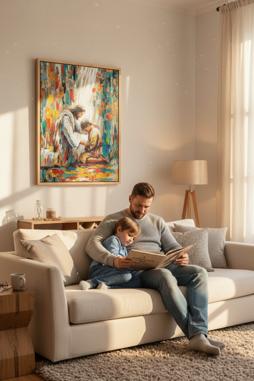 He Will Lift You Up – Jesus Helping Man Wall Art