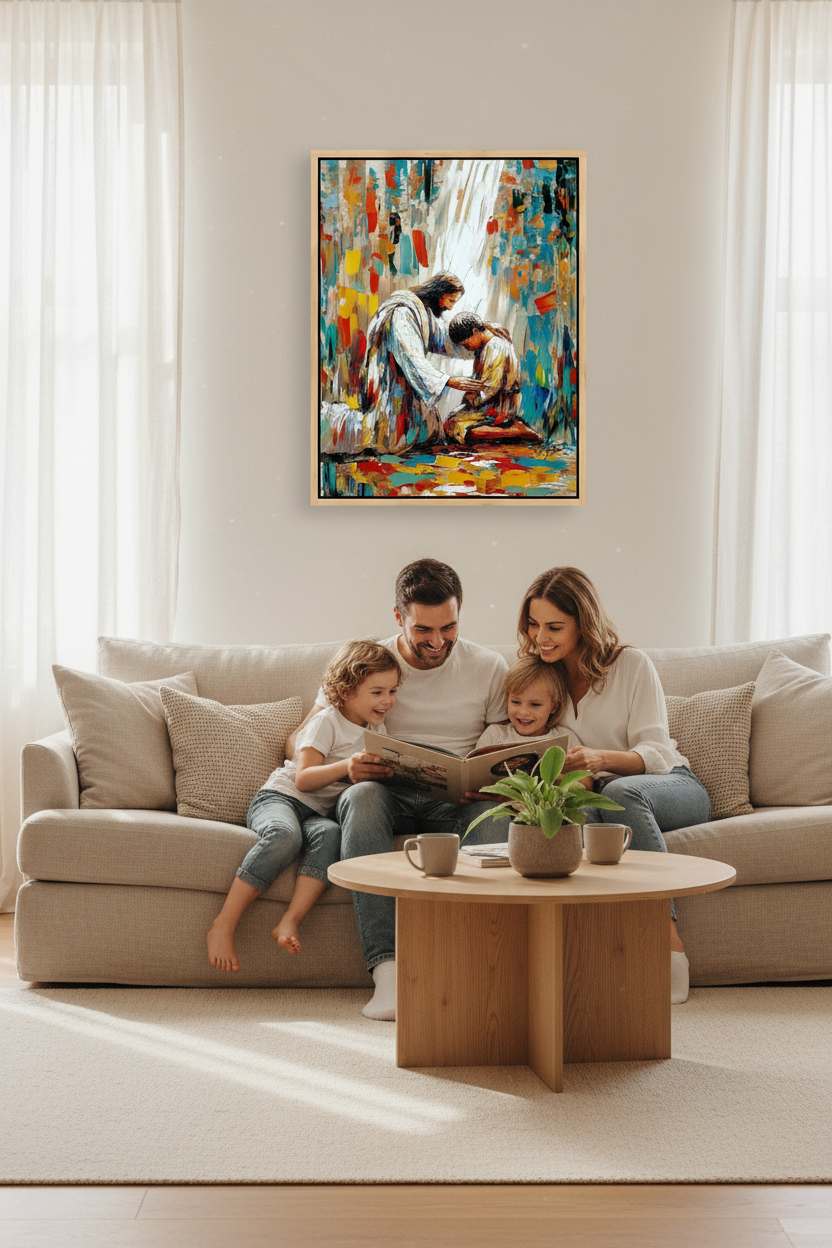 He Will Lift You Up – Jesus Helping Man Wall Art