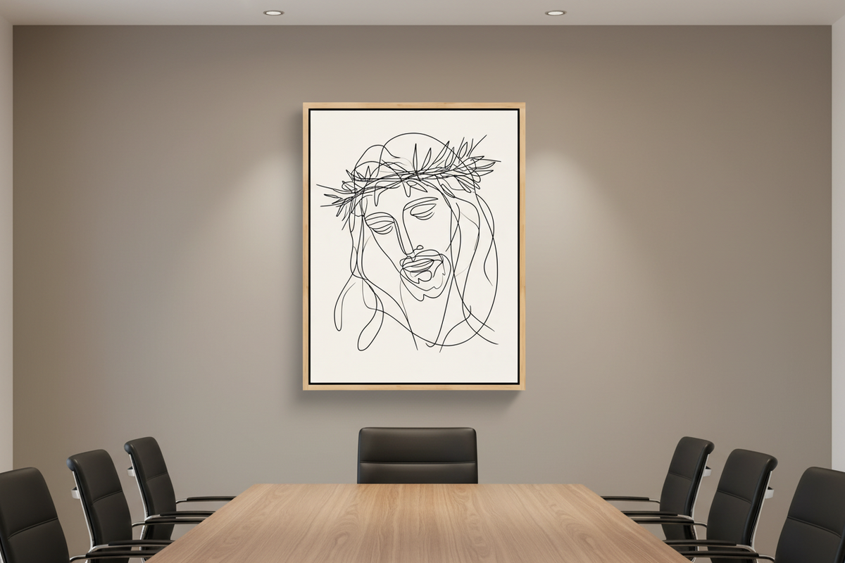 Crown of Thorns – Minimalist Jesus Line Art