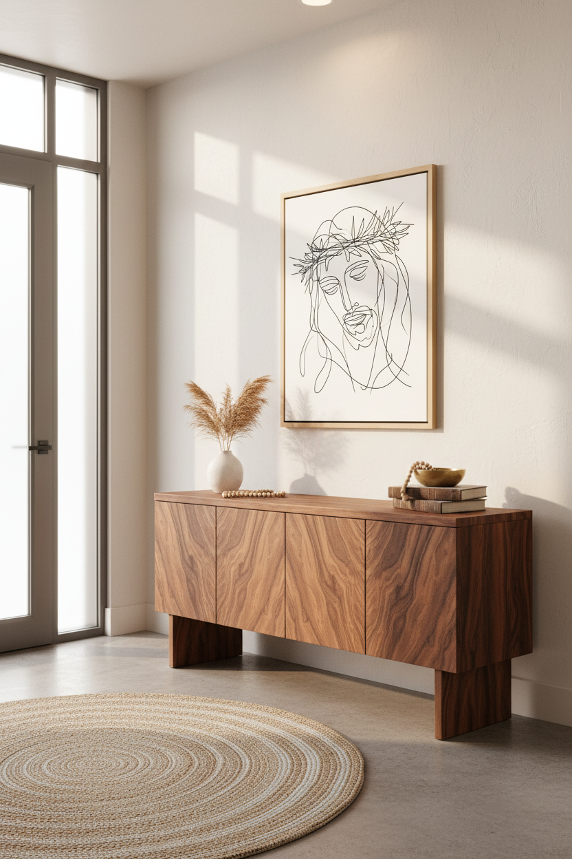 Crown of Thorns – Minimalist Jesus Line Art