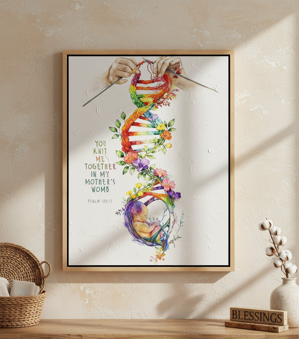 Divine Creation – God’s Hands Weaving Life in the Womb | FaithfulPrints