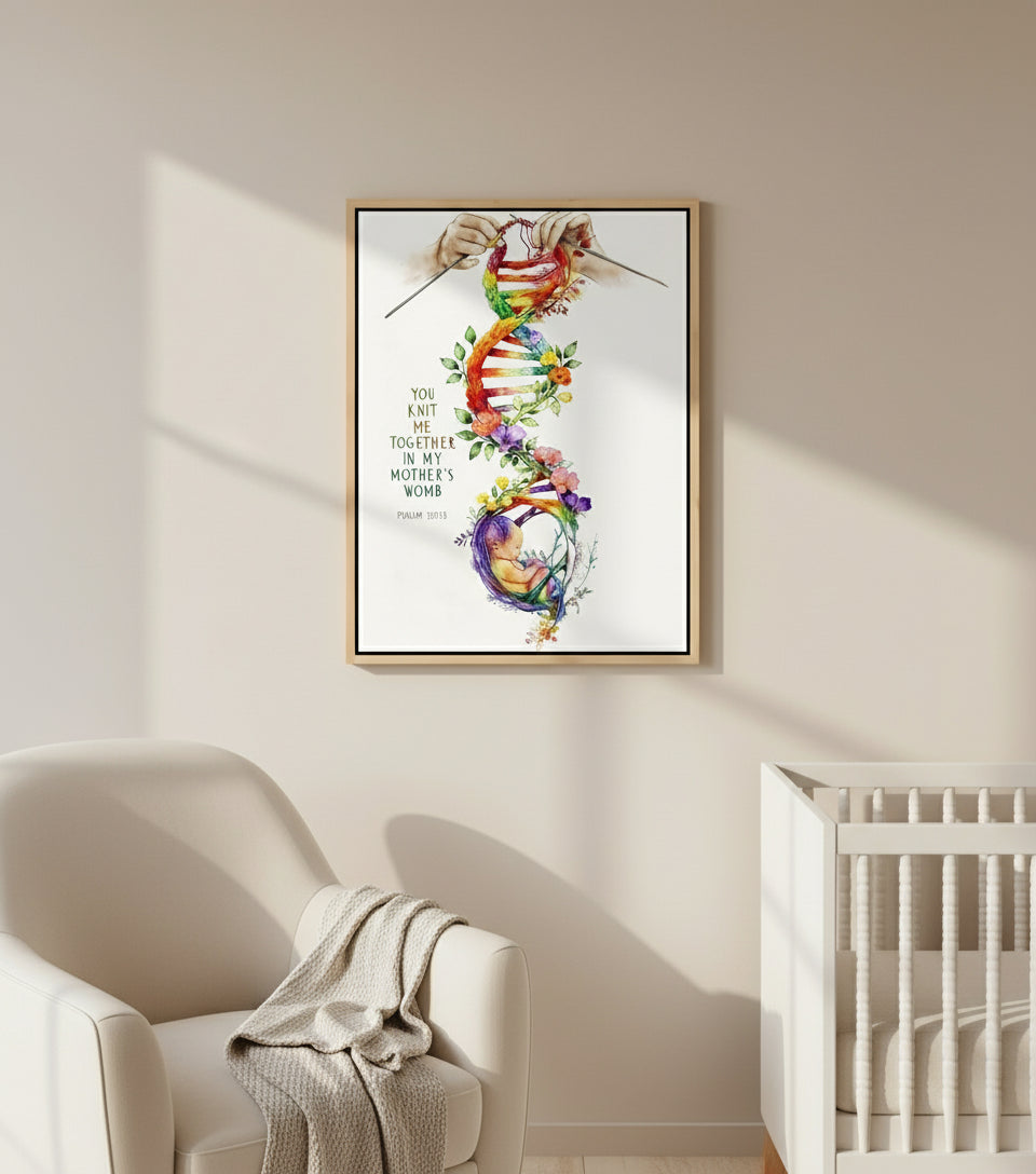 Divine Creation – God’s Hands Weaving Life in the Womb | FaithfulPrints