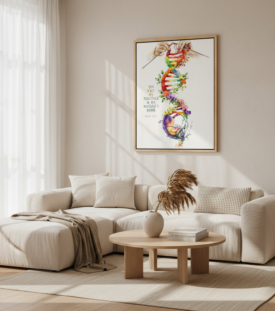 Divine Creation – God’s Hands Weaving Life in the Womb | FaithfulPrints