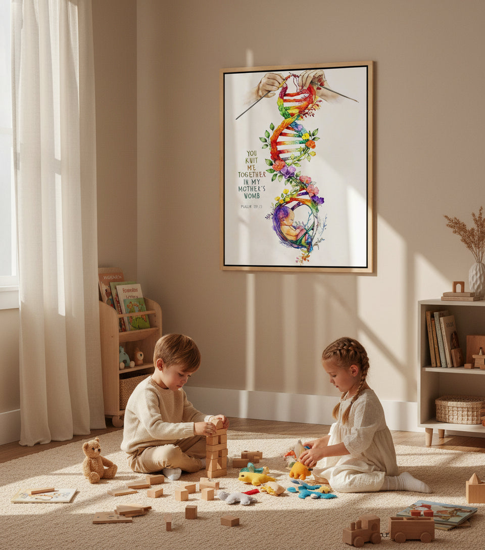 Divine Creation – God’s Hands Weaving Life in the Womb | FaithfulPrints