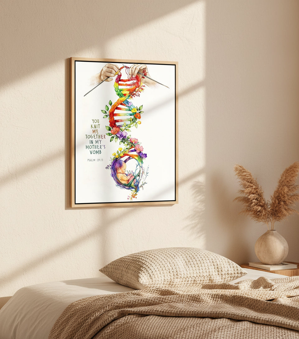 Divine Creation – God’s Hands Weaving Life in the Womb | FaithfulPrints