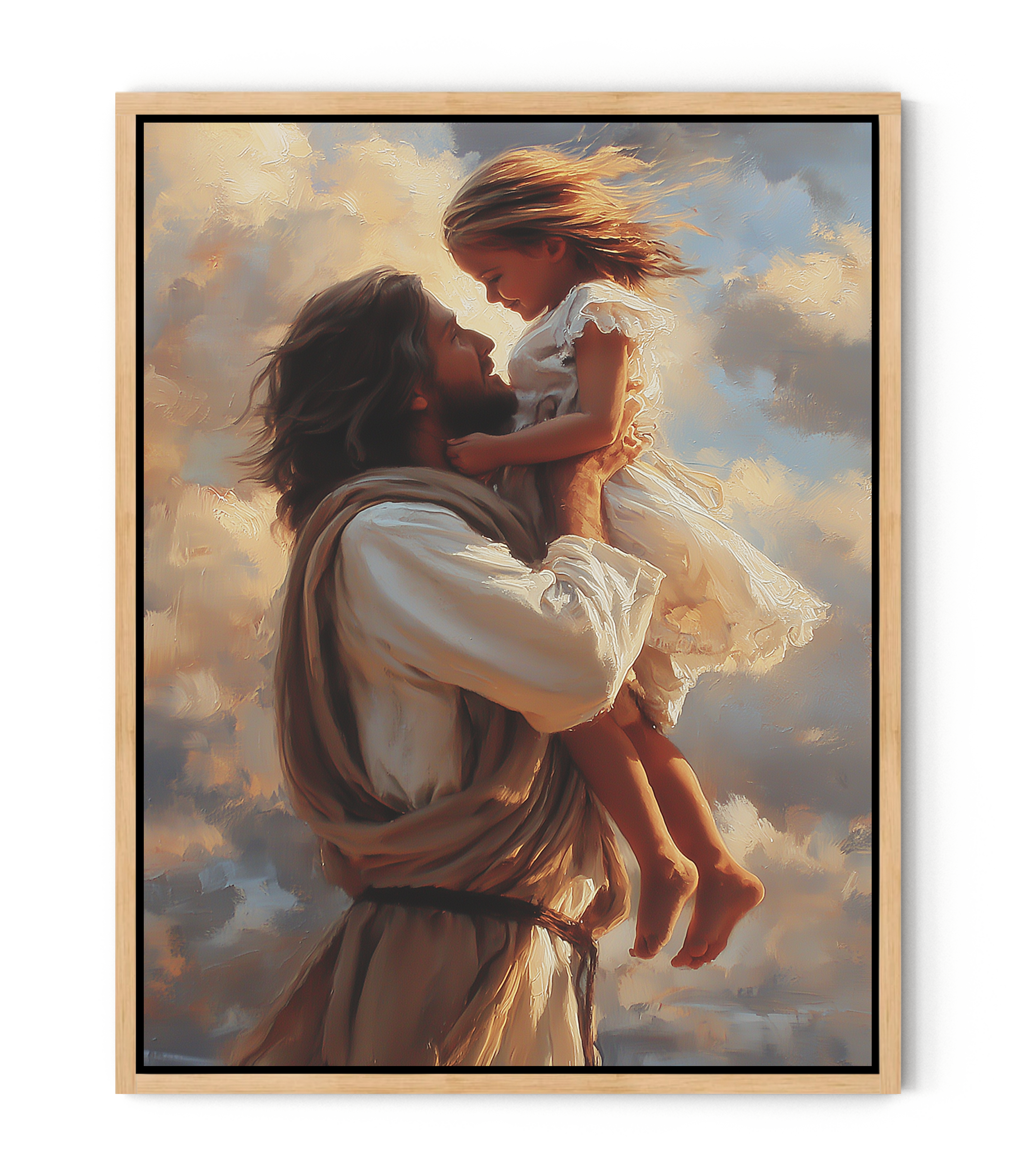 Jesus Holding a Little Girl – Christian Family Wall Art