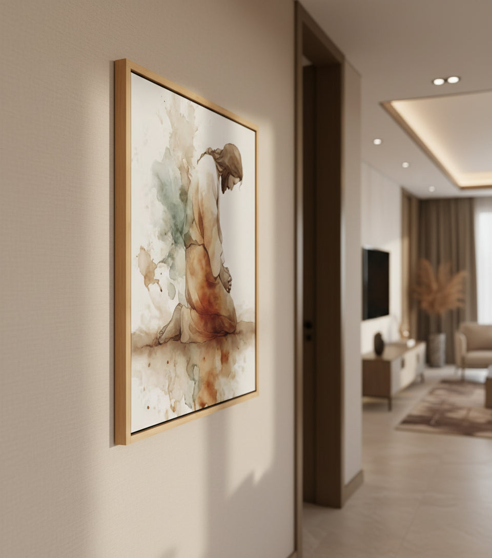 Watercolor Jesus Praying – faithfulprints Kneeling Prayer Art