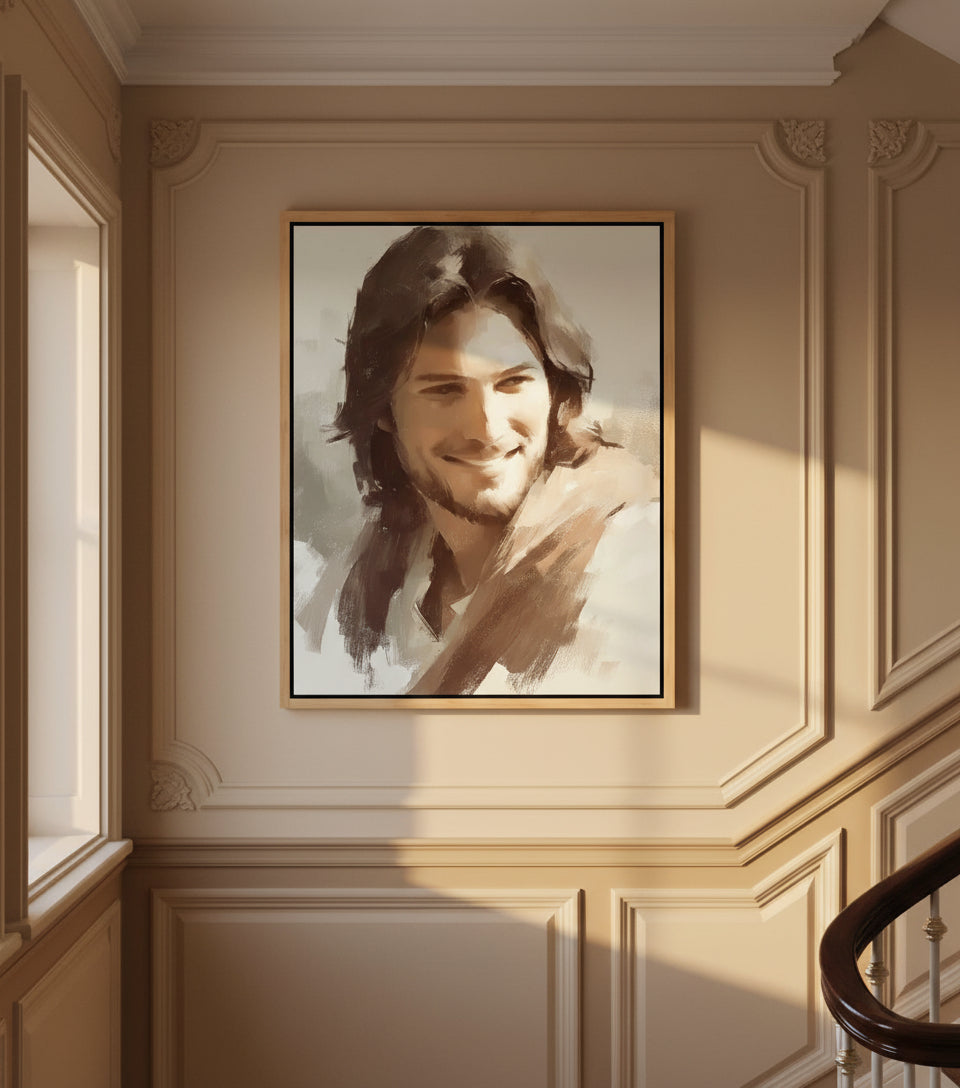 The Smile Beyond Jesus canvas – Faithfulprints oil painting