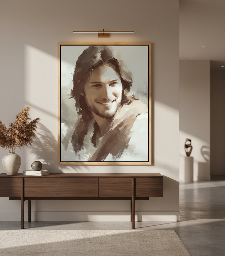 The Smile Beyond Jesus canvas – Faithfulprints oil painting