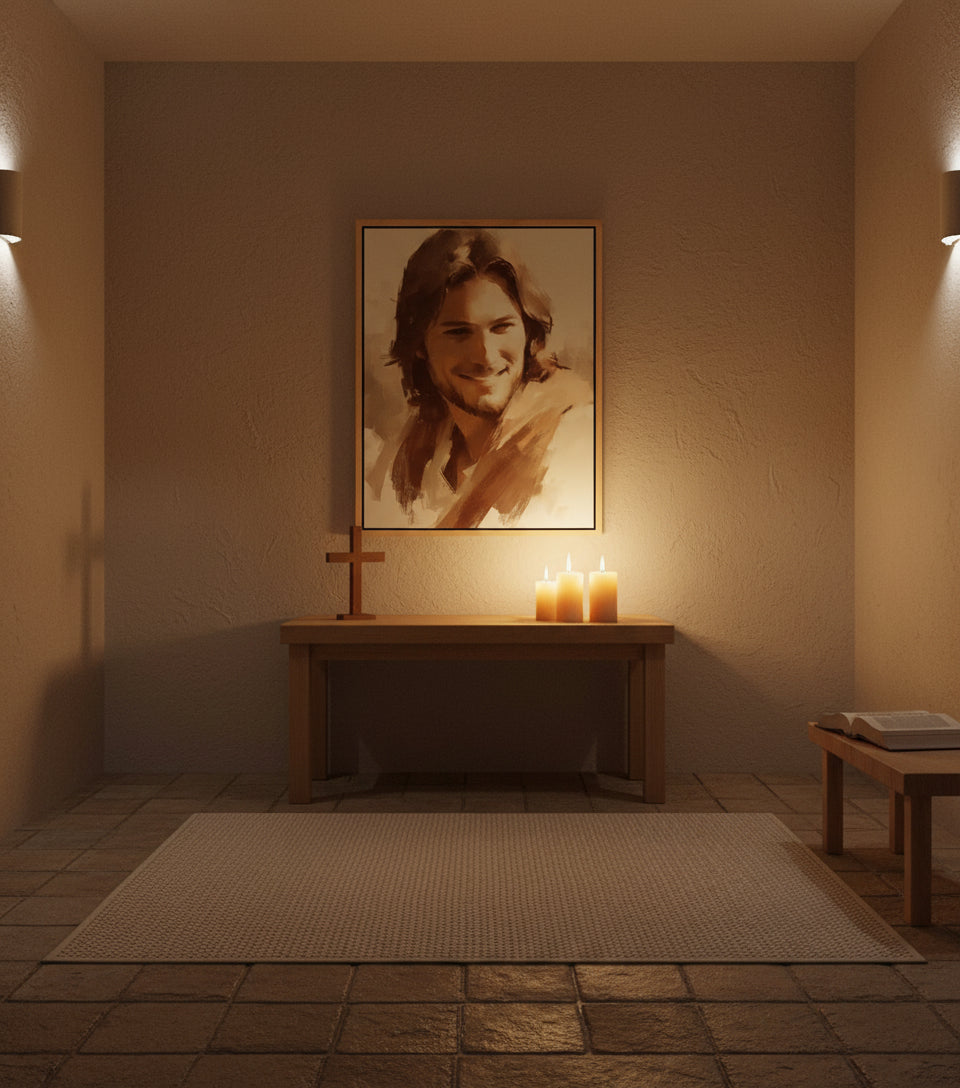 The Smile Beyond Jesus canvas – Faithfulprints oil painting