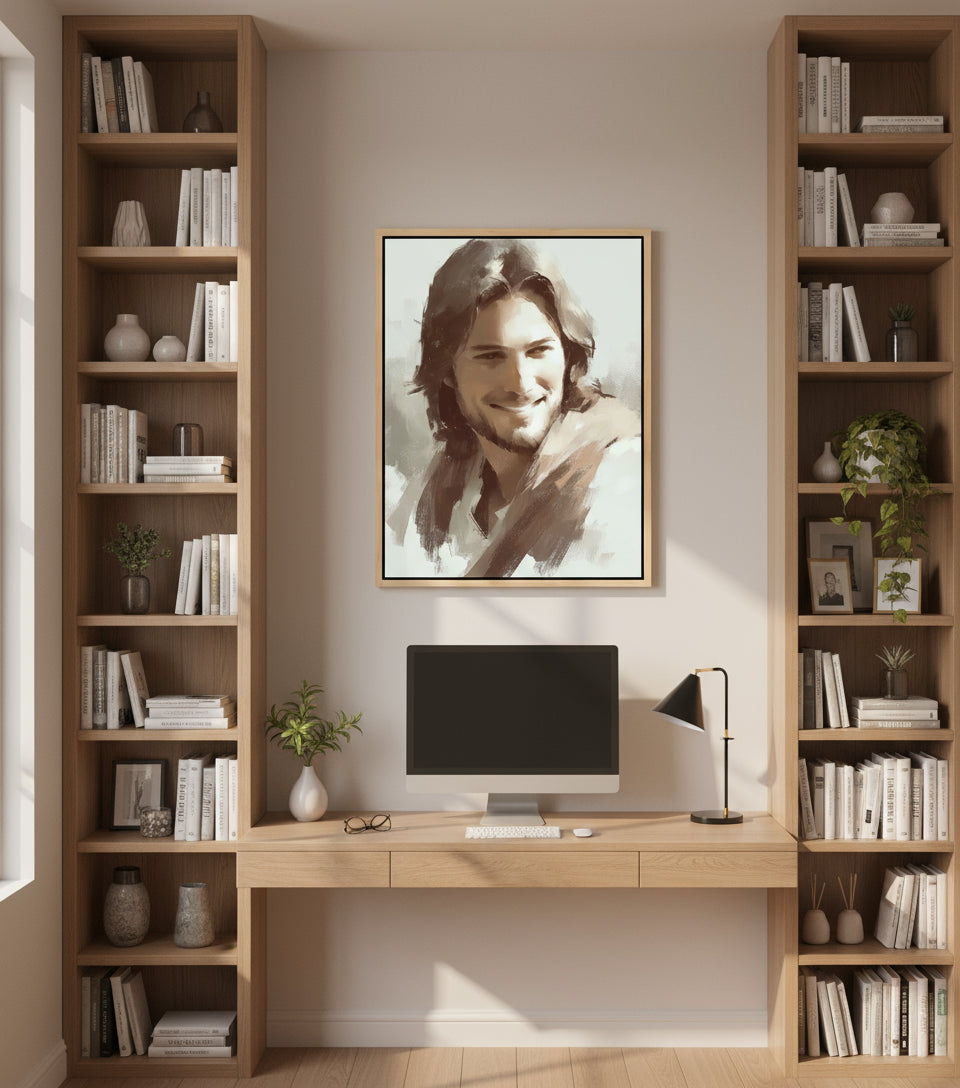 The Smile Beyond Jesus canvas – Faithfulprints oil painting