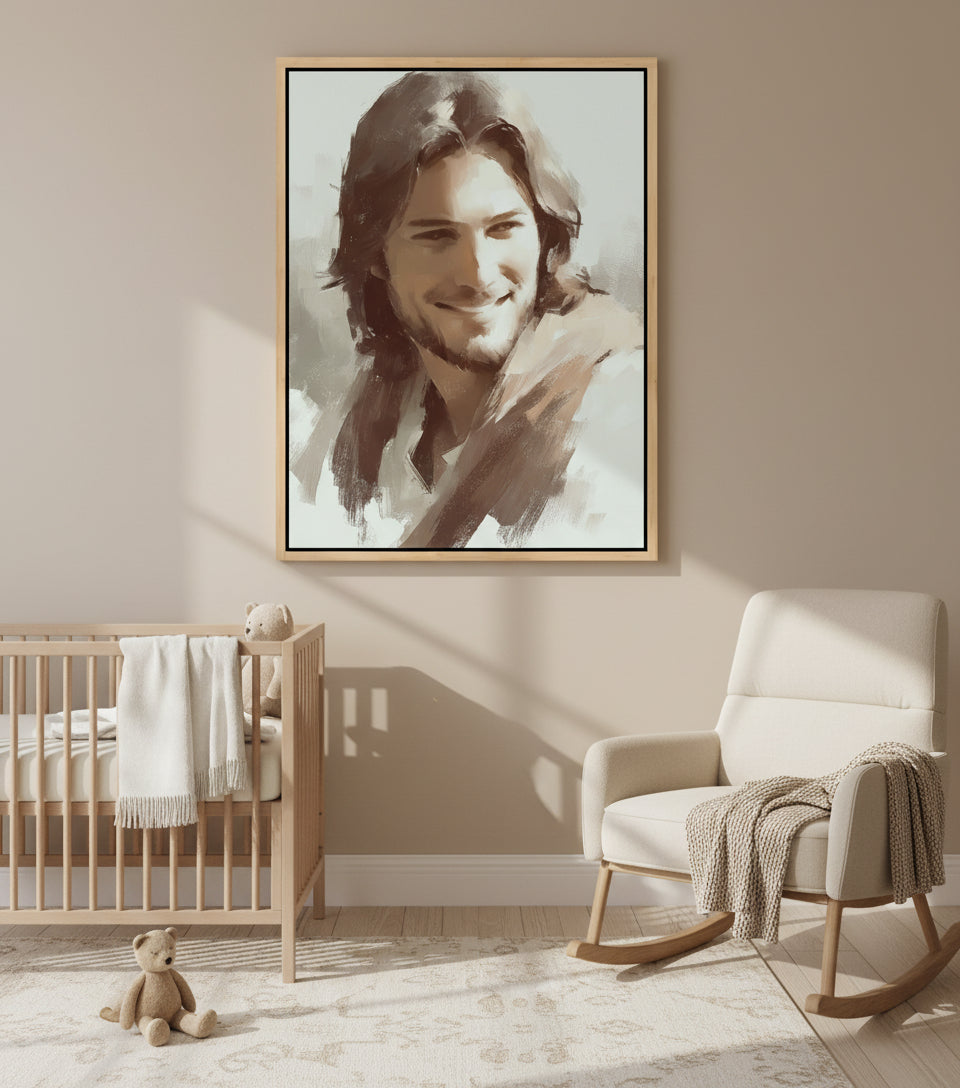 The Smile Beyond Jesus canvas – Faithfulprints oil painting