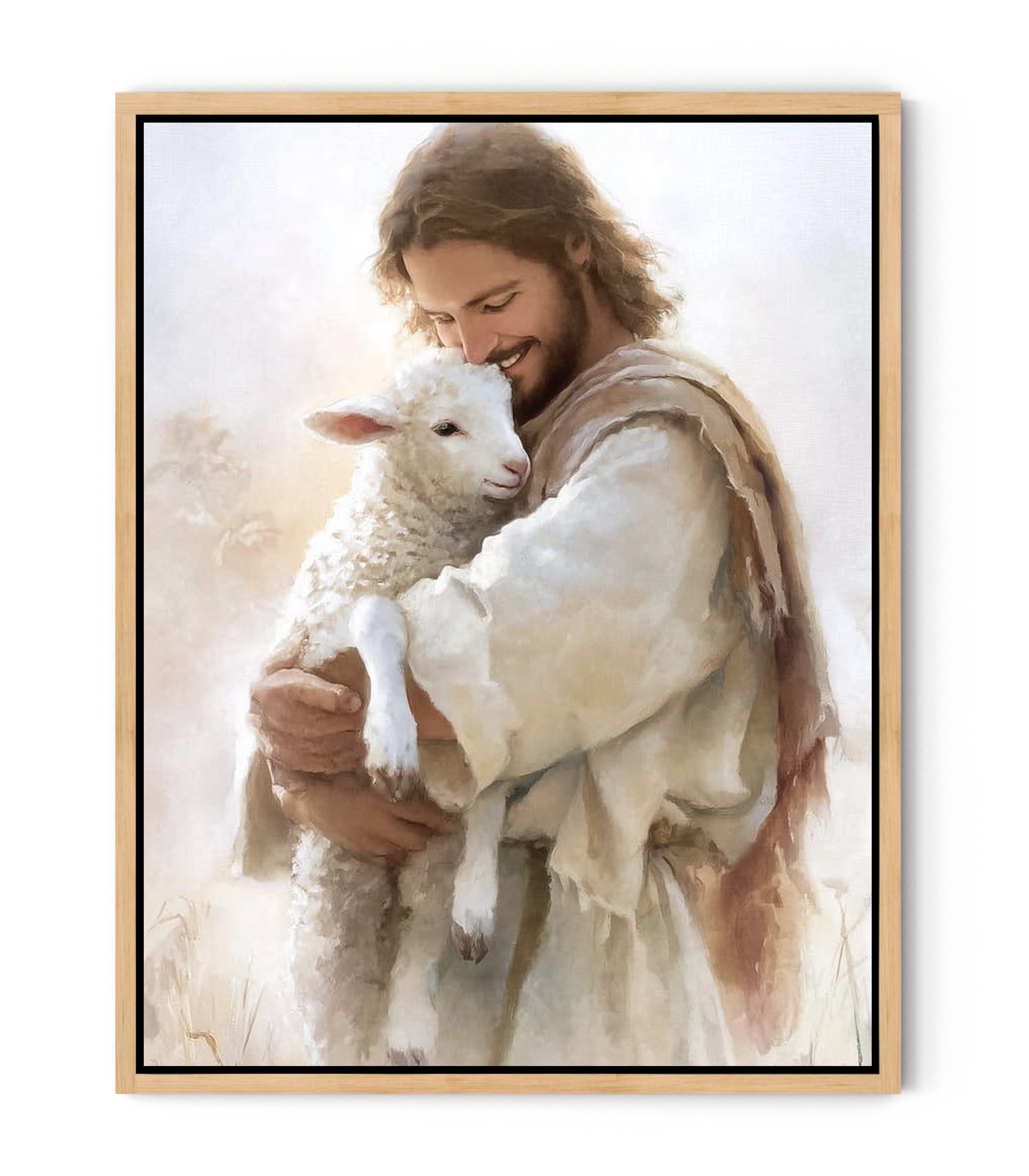Jesus Holding a Lamb – Christian Wall Art