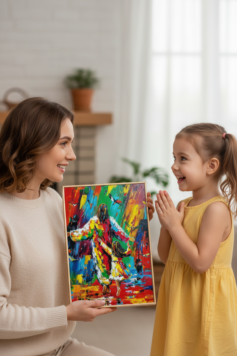 Dance of Joy with Jesus - Colorful Abstract Christian Art